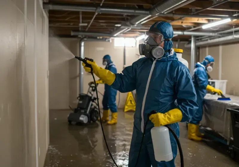 Basement Sanitization and Antimicrobial Treatment process in Chico, CA